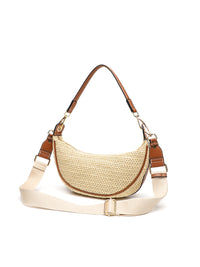 Borsa a tracolla intrecciata casual da donna