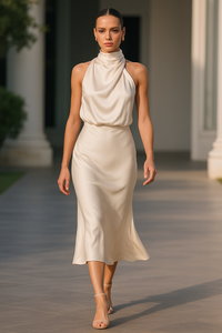 MARÍA DEL CARMEN | Abito con scollo americano.
