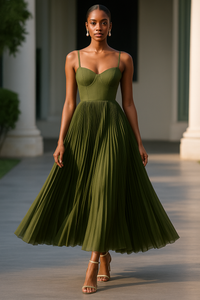 TAMARA | Vestito midi con corsetto.