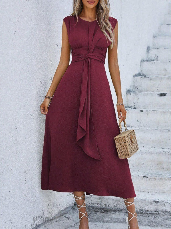 Eva | Vestito elegante senza maniche con cintura regolabile