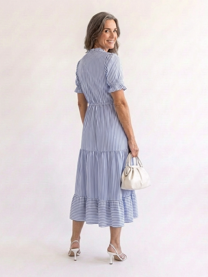 Dakota | Abito midi rigato