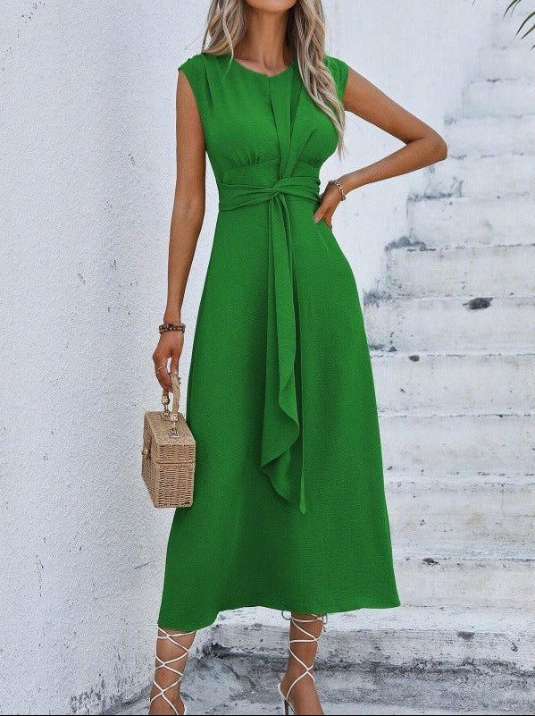 Eva | Vestito elegante senza maniche con cintura regolabile