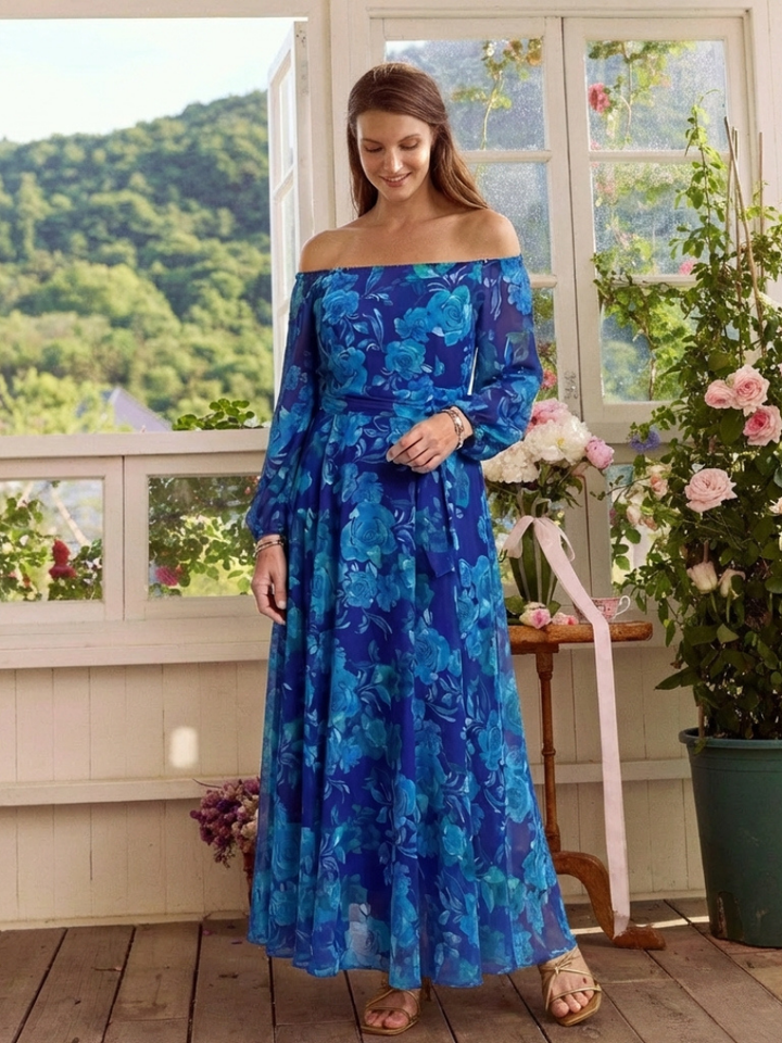Aspen | Floreale spalle scoperte