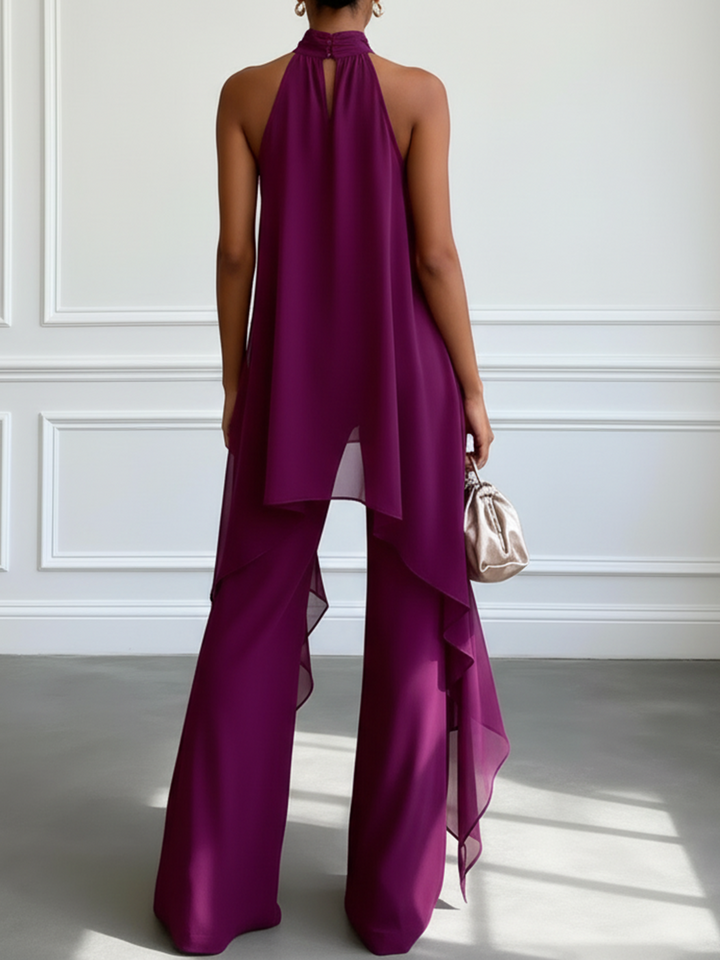 Viola • Completo Elegante Halter con Pantaloni
