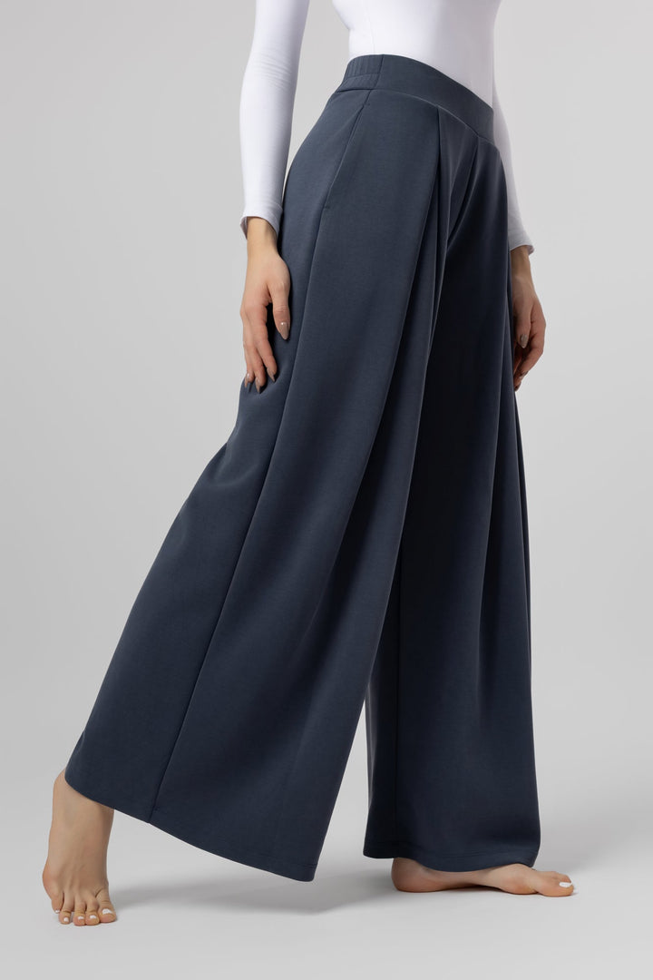 Pantaloni ChicLine Relaxed Azurea