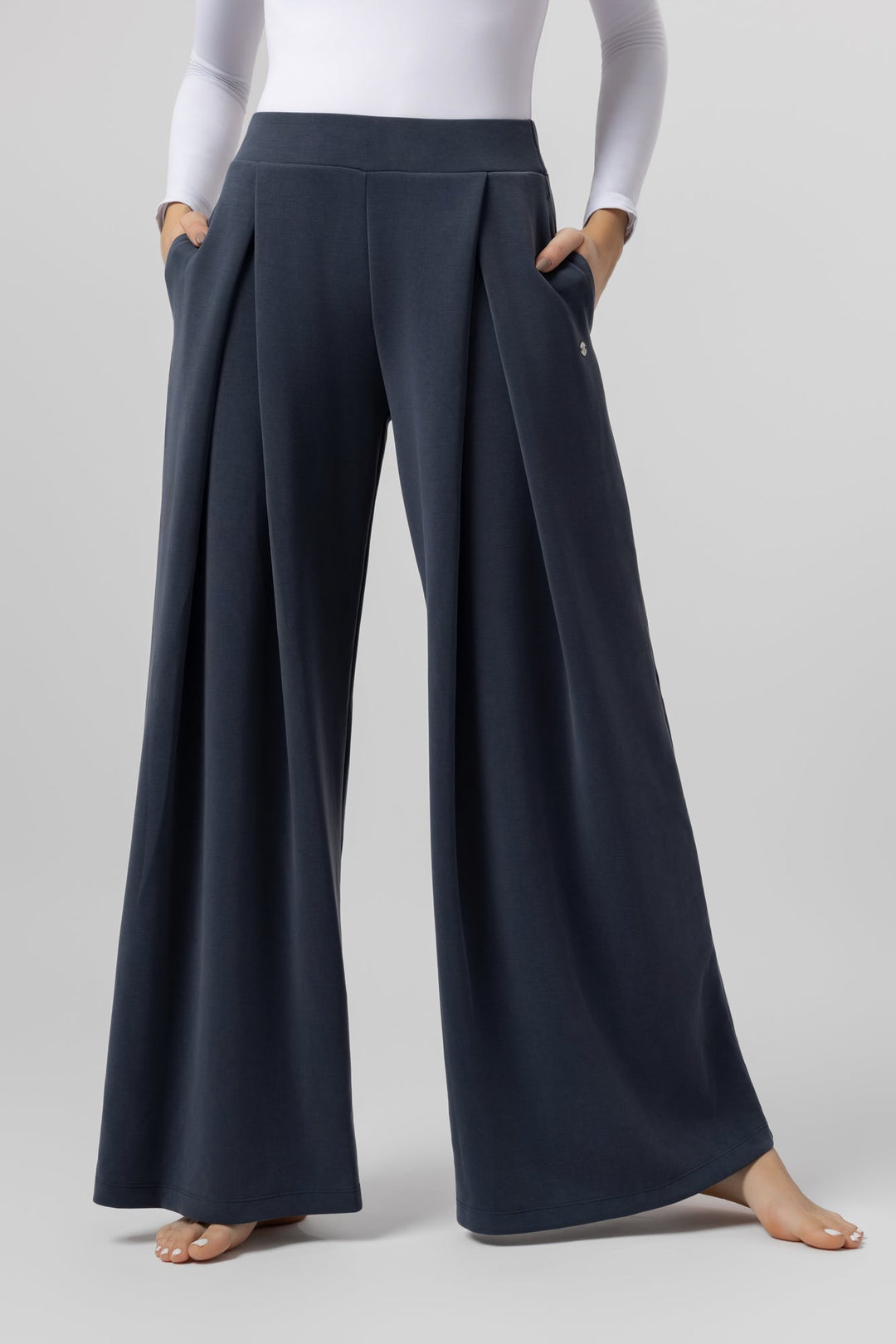 Pantaloni ChicLine Relaxed Azurea