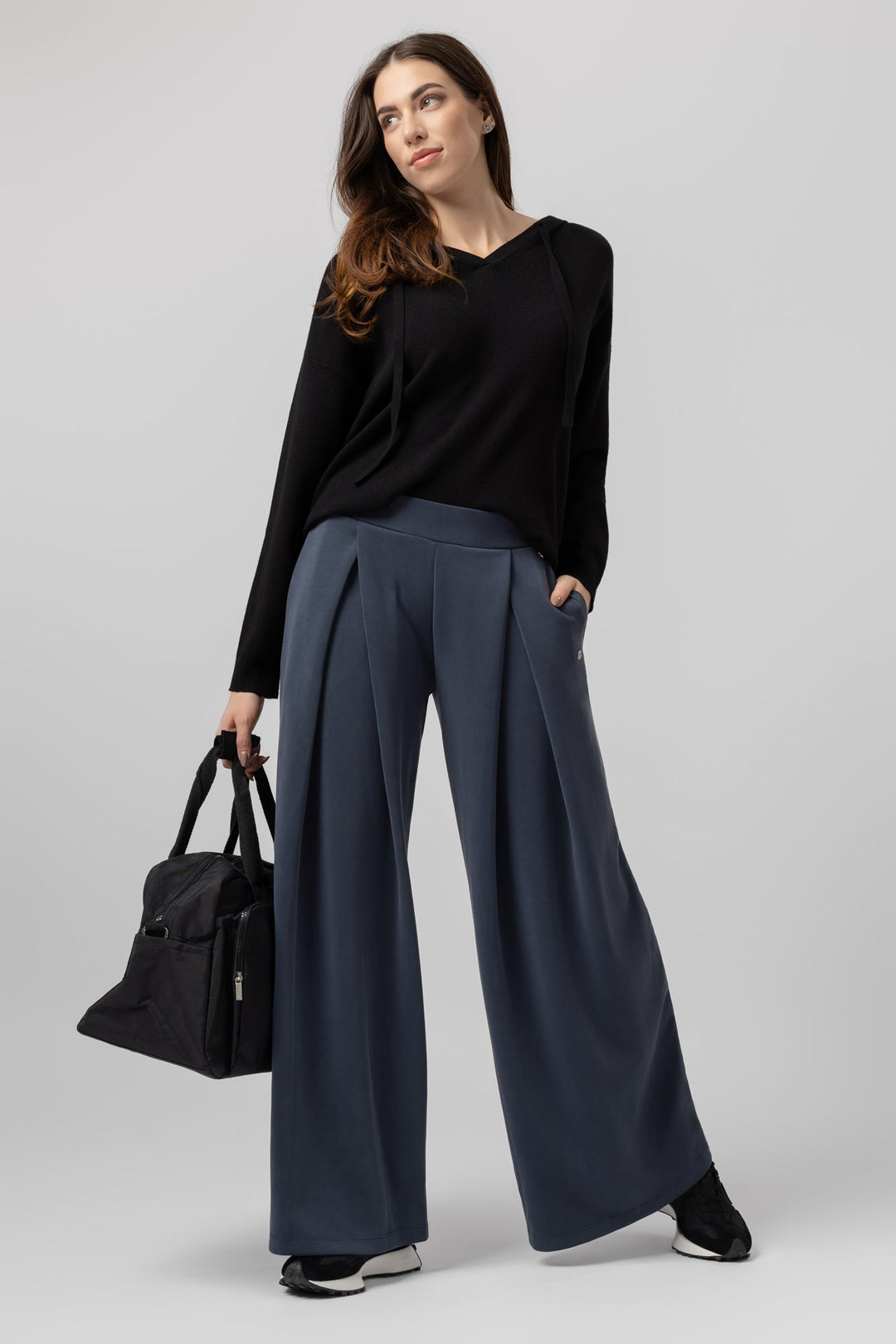 Pantaloni ChicLine Relaxed Azurea