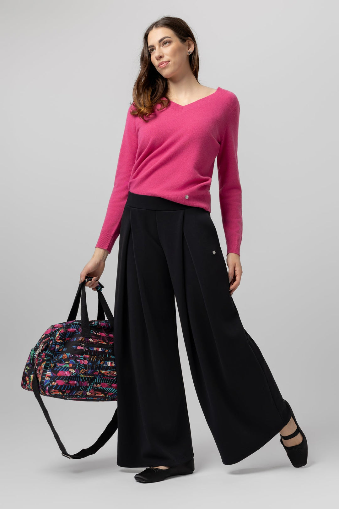 Pantaloni ChicLine Relaxed Vanta