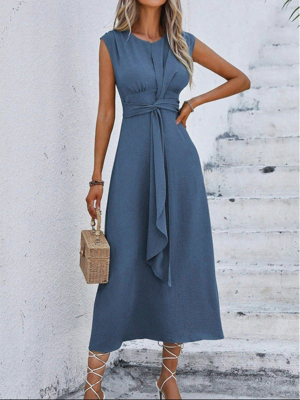 Eva | Vestito elegante senza maniche con cintura regolabile