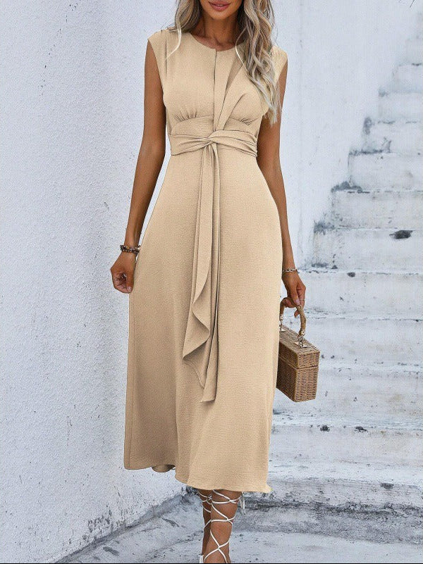 Eva | Vestito elegante senza maniche con cintura regolabile