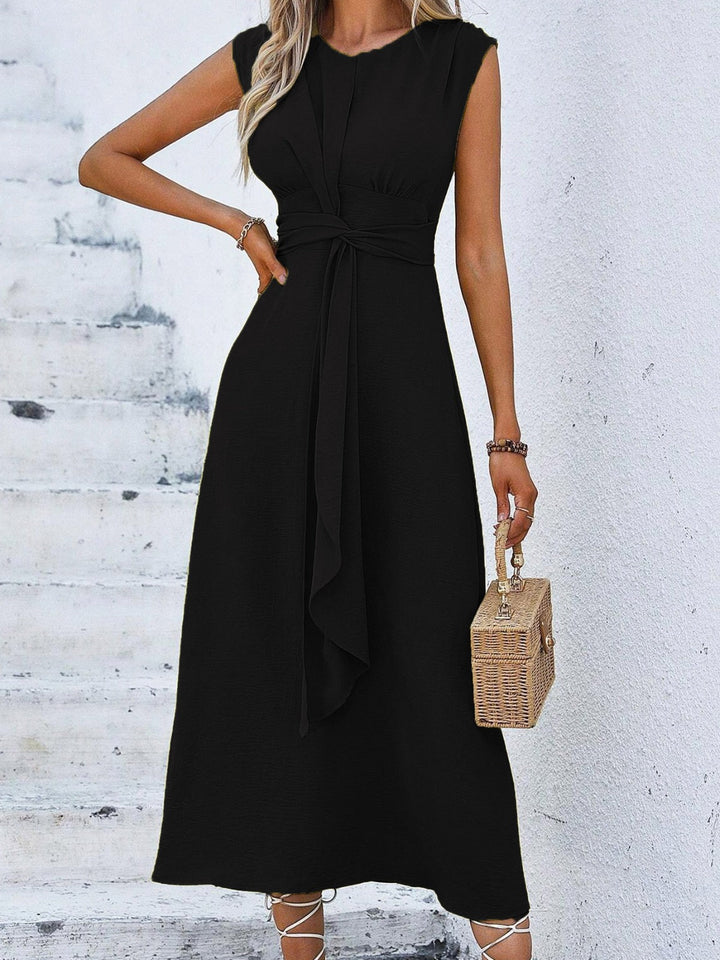 Eva | Vestito elegante senza maniche con cintura regolabile