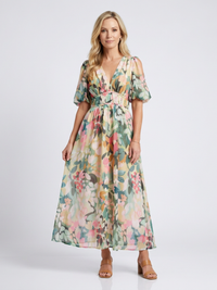 Eulalie | Abito midi vita arricciata