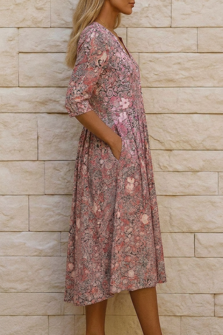 Olivia | Abito Midi Elegante e Fluido