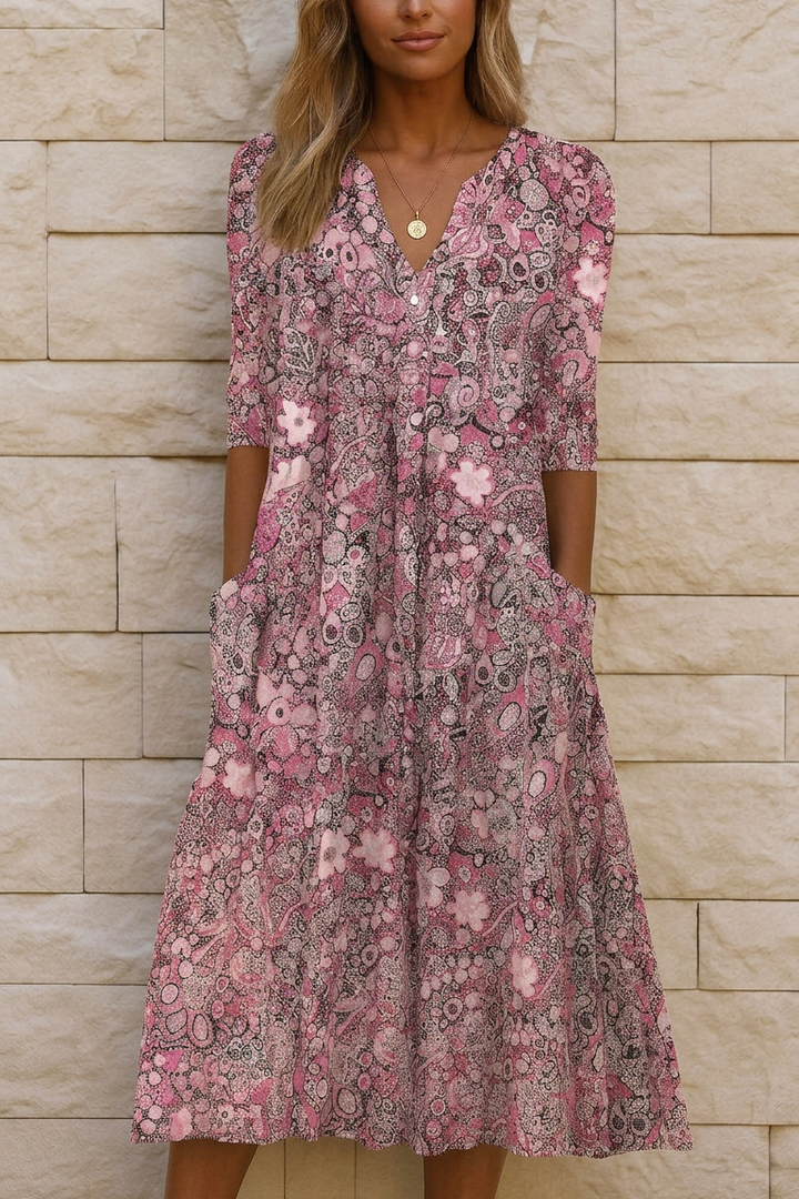 Olivia | Abito Midi Elegante e Fluido
