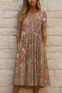 Olivia | Abito Midi Elegante e Fluido
