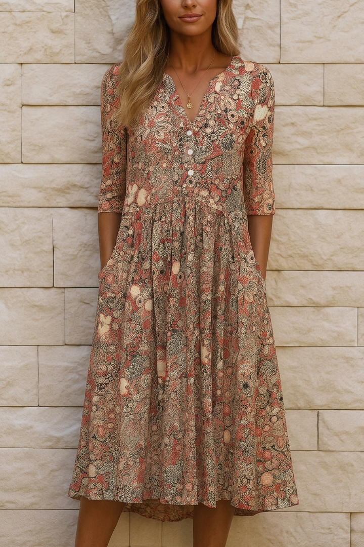 Olivia | Abito Midi Elegante e Fluido