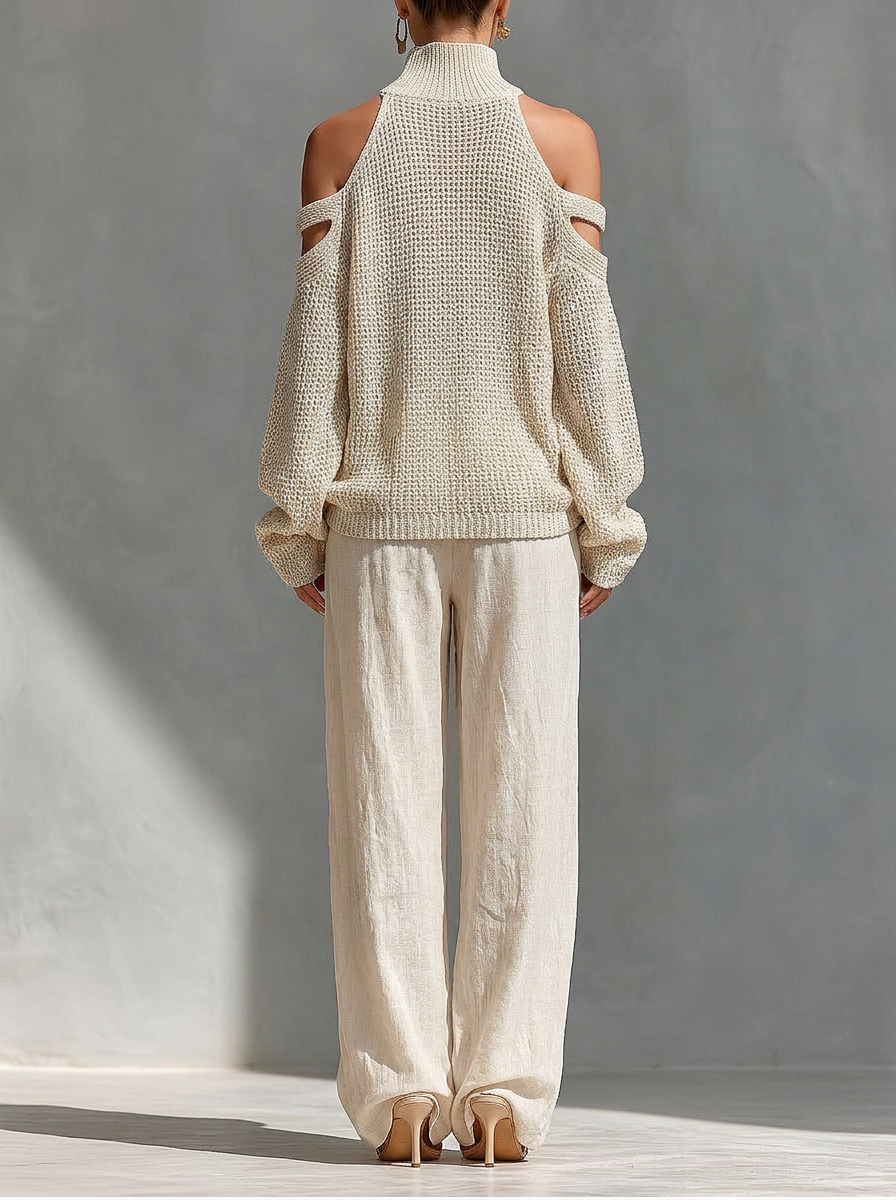 Camilla • Completo alla moda in maglia e lino