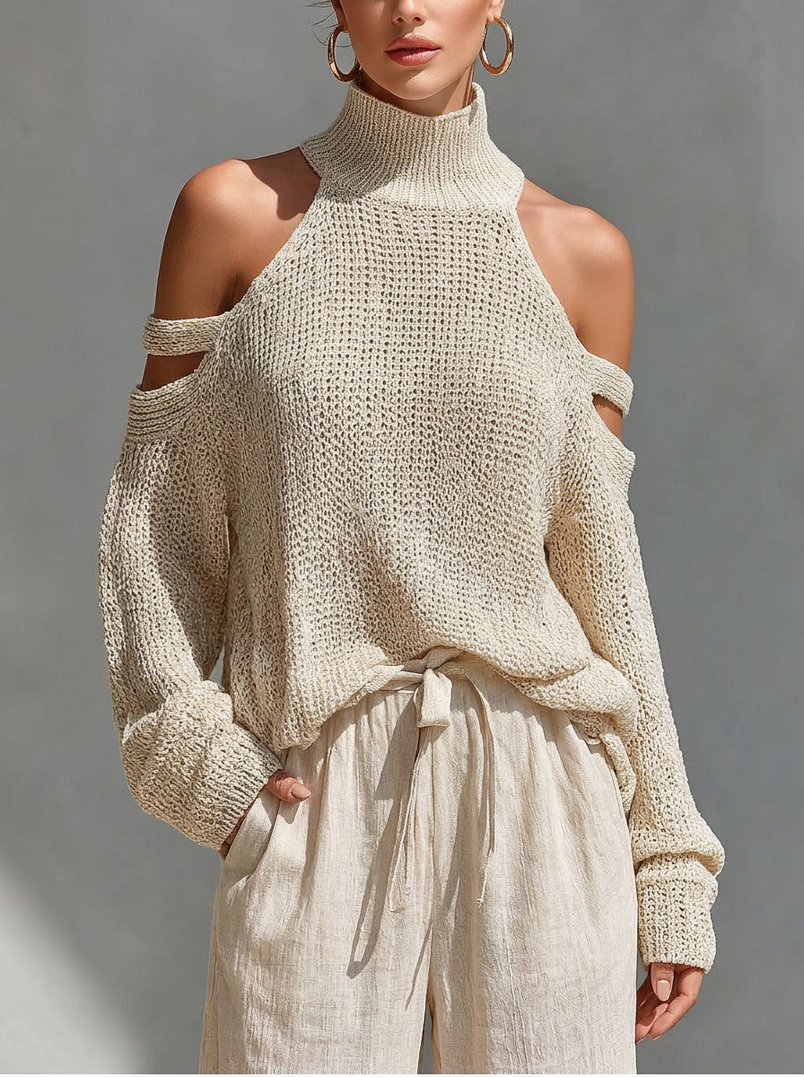 Camilla • Completo alla moda in maglia e lino