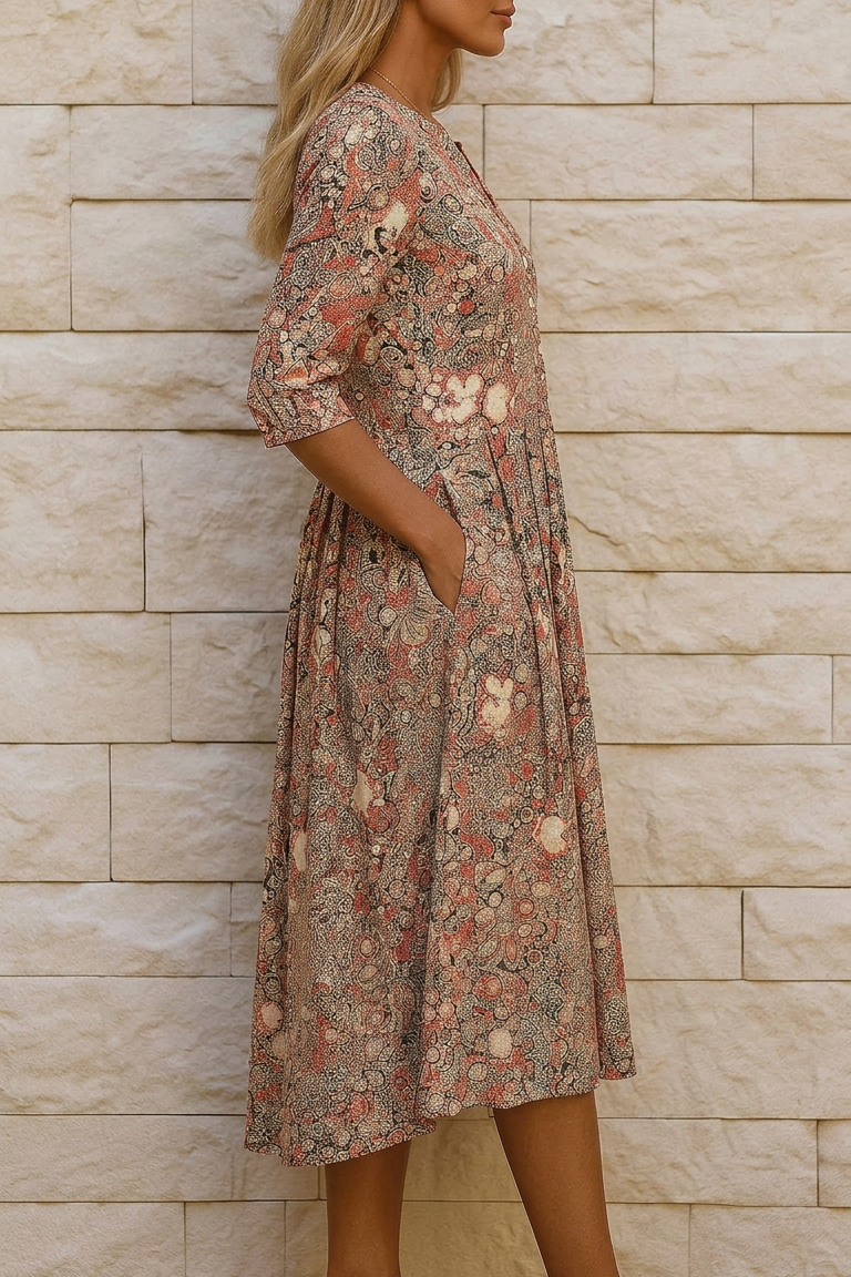 Olivia | Abito Midi Elegante e Fluido