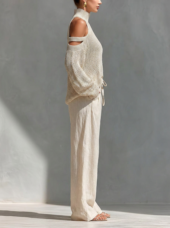 Camilla • Completo alla moda in maglia e lino