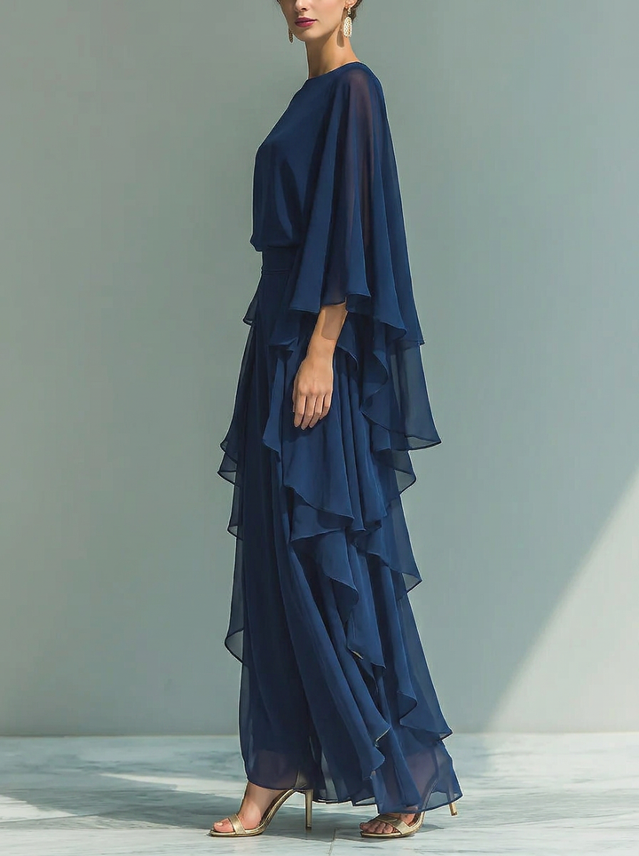 Aurora • Completo Elegante in Chiffon con Volant