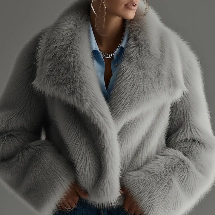 Bruna | Cappotto Oversized in Pelle Sintetica Morbida