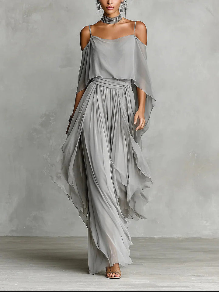 Isabela • Completo grigio fluido