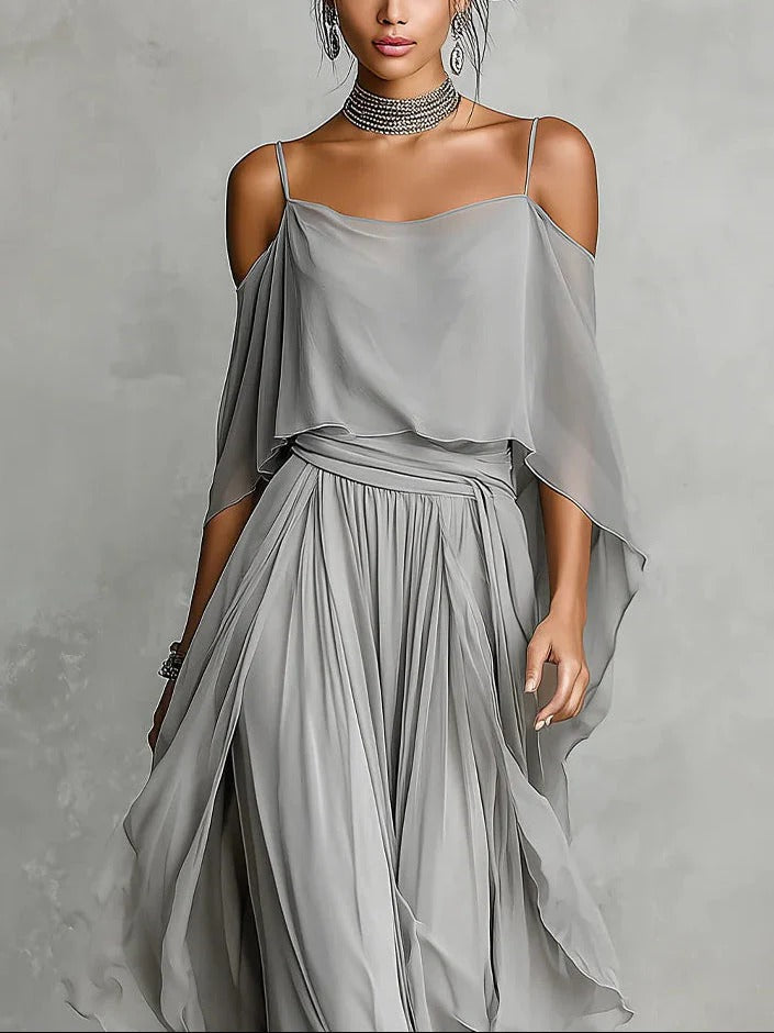 Isabela • Completo grigio fluido