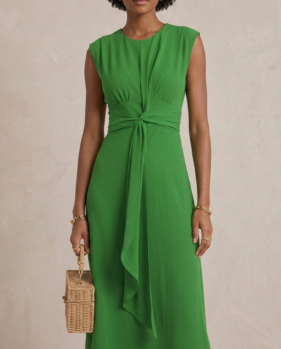 Eva | Vestito elegante senza maniche con cintura regolabile
