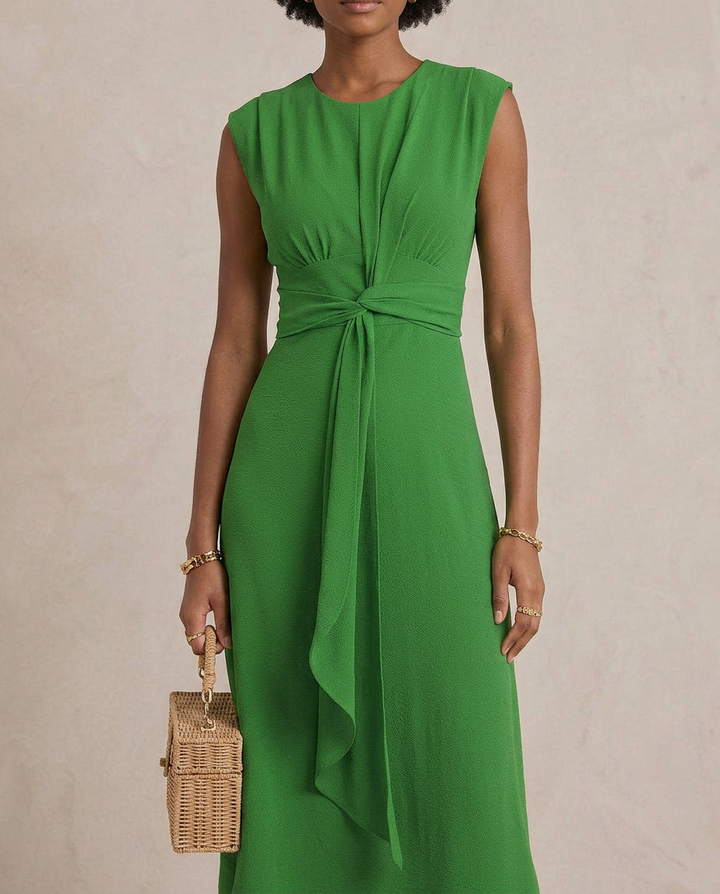 Eva | Vestito elegante senza maniche con cintura regolabile