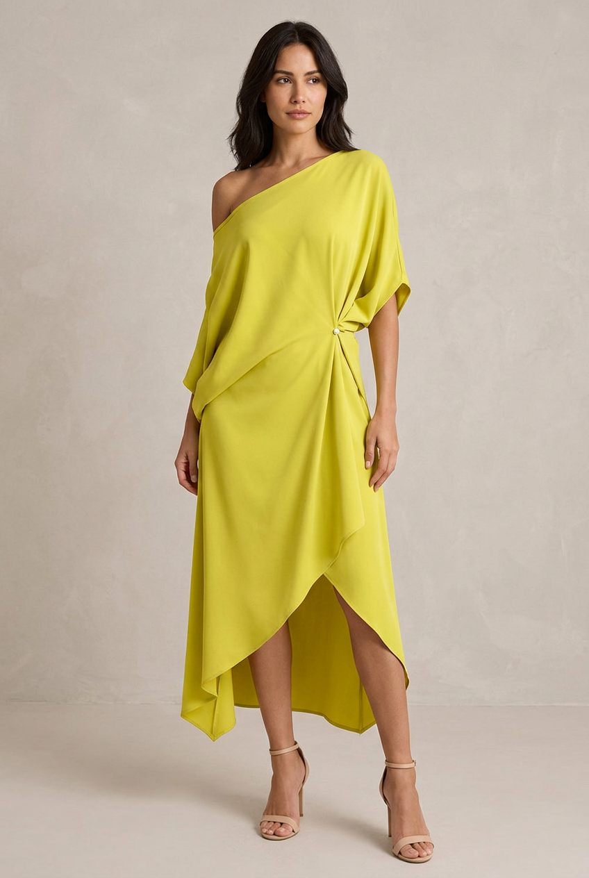 Camila | Abito elegante asimmetrico