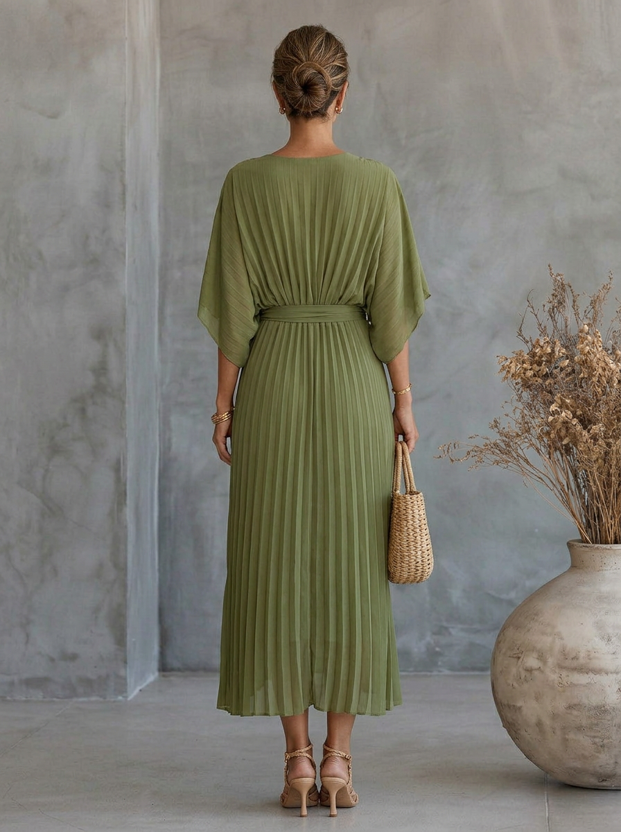 Ginevra | Abito In Chiffon Con Scollo a V