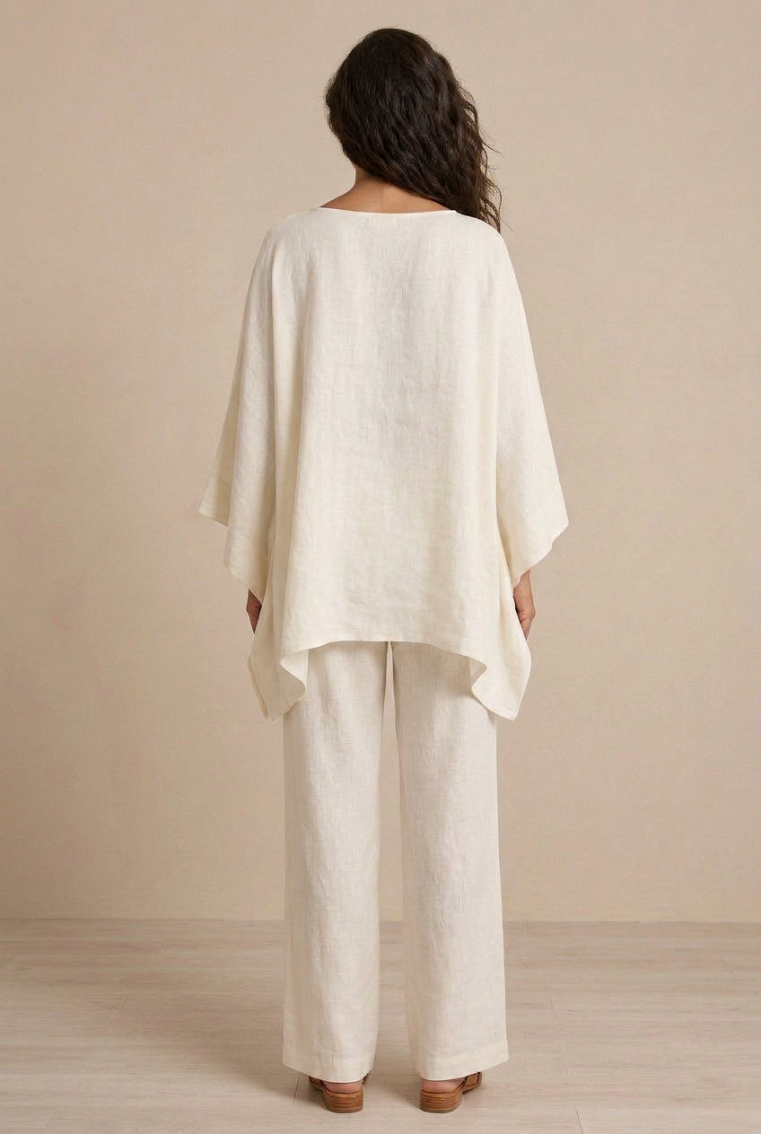 Cristina | Set due pezzi con maniche lunghe e pantaloni larghi
