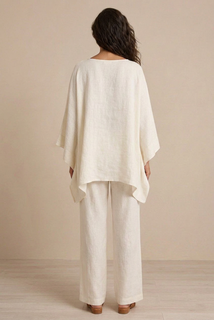 Cristina | Set due pezzi con maniche lunghe e pantaloni larghi