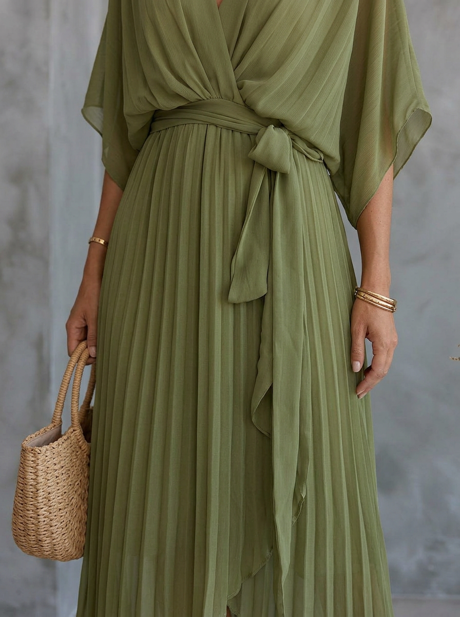 Ginevra | Abito In Chiffon Con Scollo a V