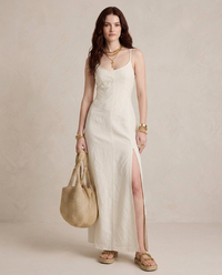 LUCIA | Maxi Abito Bianco con Spacco